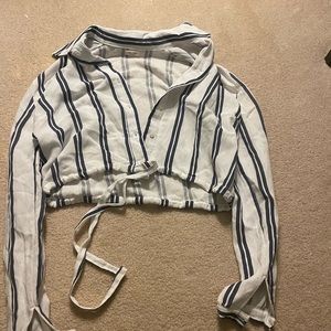 John Galt Striped Blouse